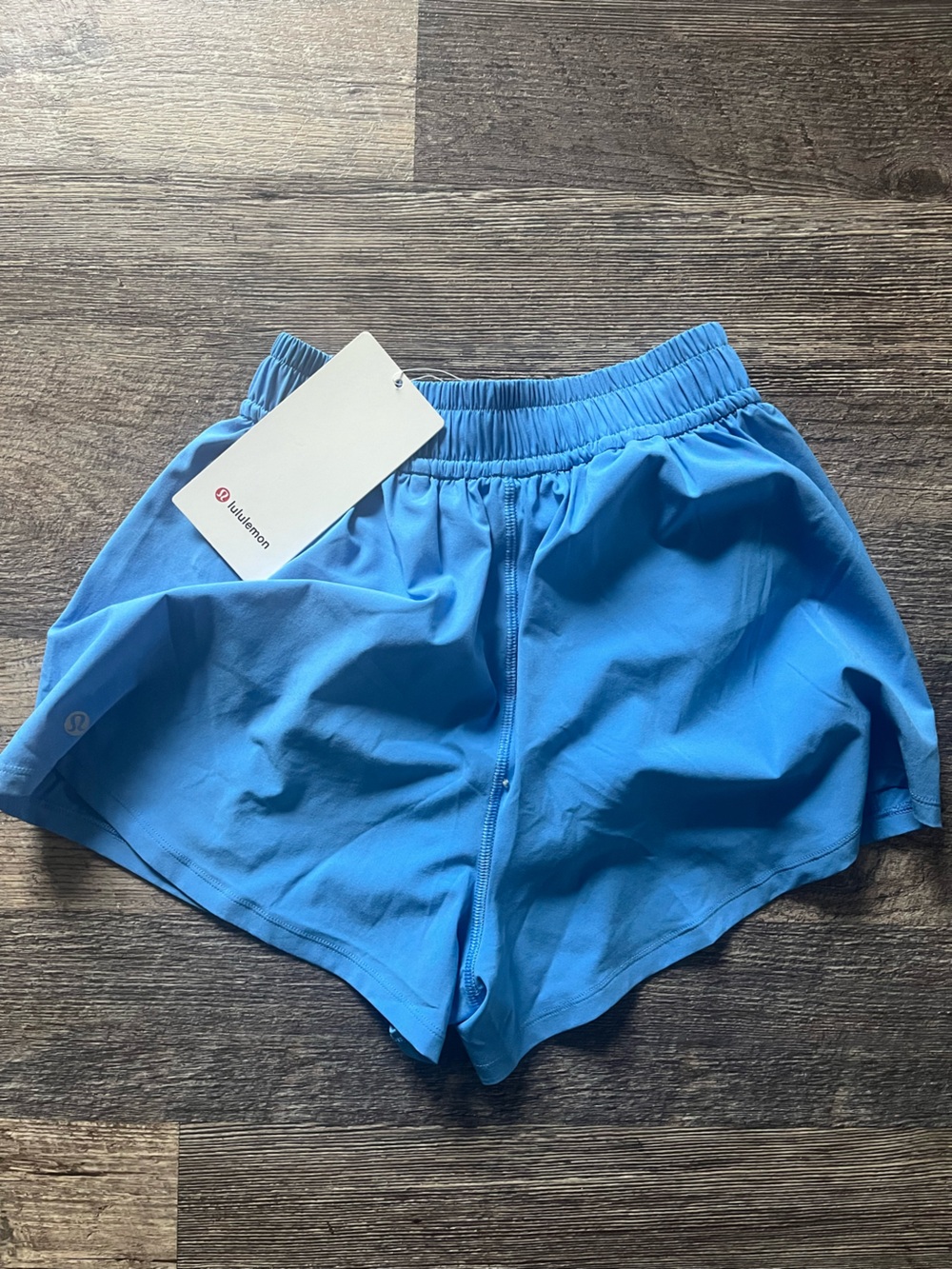 lululemon bright blue athletic shorts